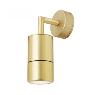 Bathroom Wall Light | Natural Brass, GU10 Spotlight Style