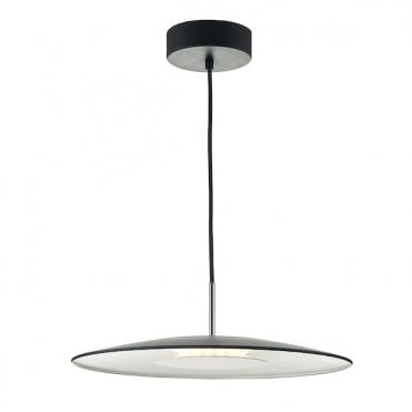 Black And Satin Chrome LED Ceiling Pendant