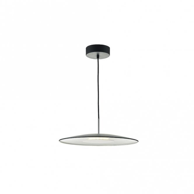 ENOCH - Black and Satin Chrome LED Ceiling Pendant