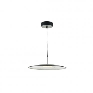 ENOCH - Black and Satin Chrome LED Ceiling Pendant