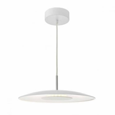 ENOCH - White and Satin Chrome LED Ceiling Pendant