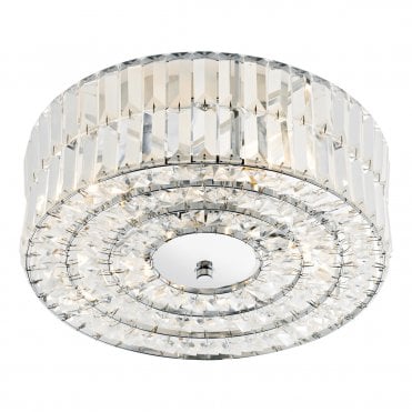 Circular Crystal Light For Low Ceilings