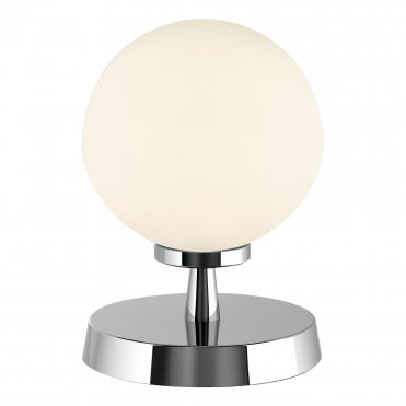 ESBEN Touch Table Lamp Chrome With Opal Glass