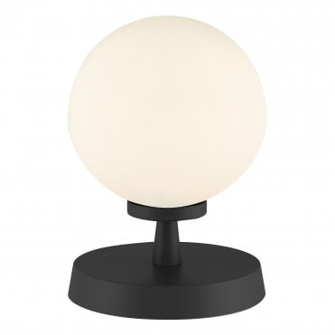 Touch Table Lamp Matt Black With Opal Glass