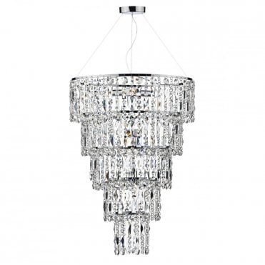 ESCALA - 6 Light Round Crystal Ceiling Pendant