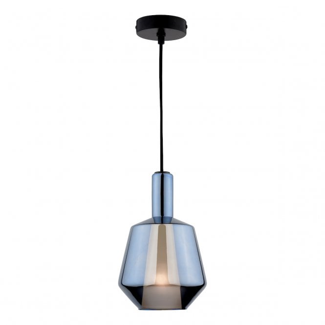 ESMERALDA Single Ceiling Pendant | Blue Glass and Opal Glass