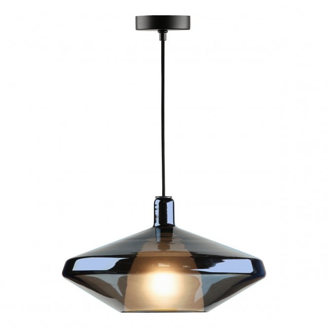 ESMERALDA Single Ceiling Pendant | Blue Glass and Opal Glass