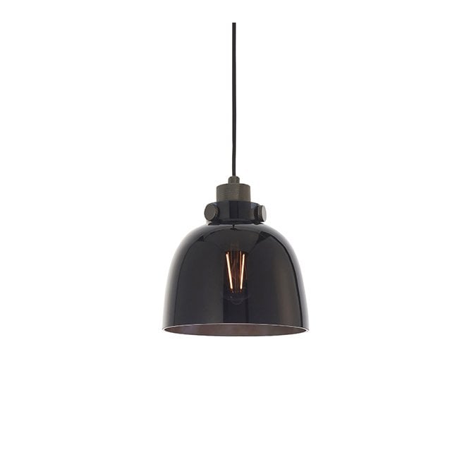 ESQUIRE Black Chrome With Black Tinted Glass Single Pendant