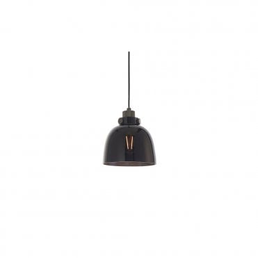 ESQUIRE Black Chrome With Black Tinted Glass Single Pendant