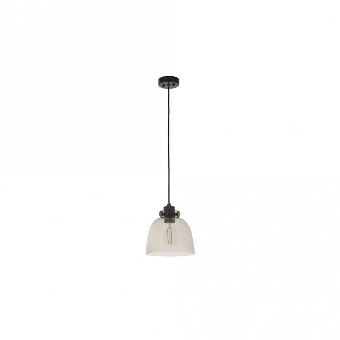 ESQUIRE Black Chrome With Tinted Glass Single Pendant