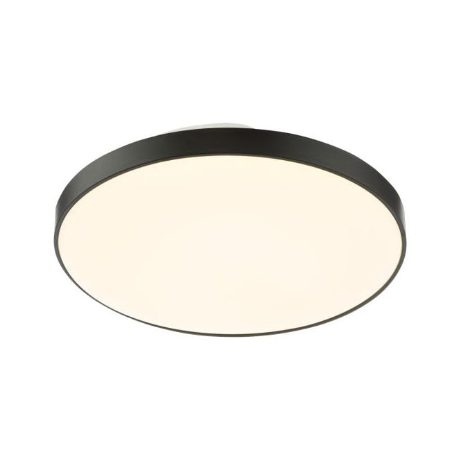 Essien LED Flush Bathroom Ceiling Light - Black IP44