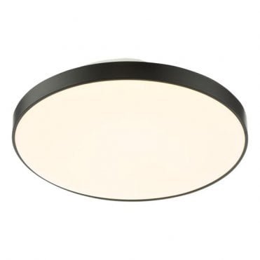 Essien LED Flush Bathroom Ceiling Light - Black IP44