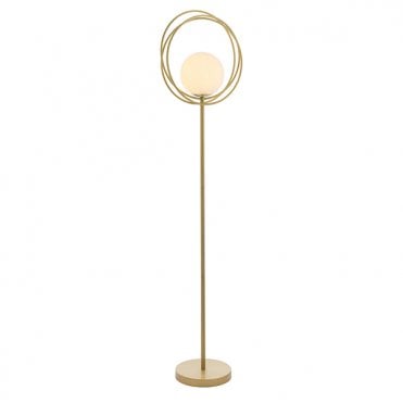 Loop Brushed Gold Floor Light