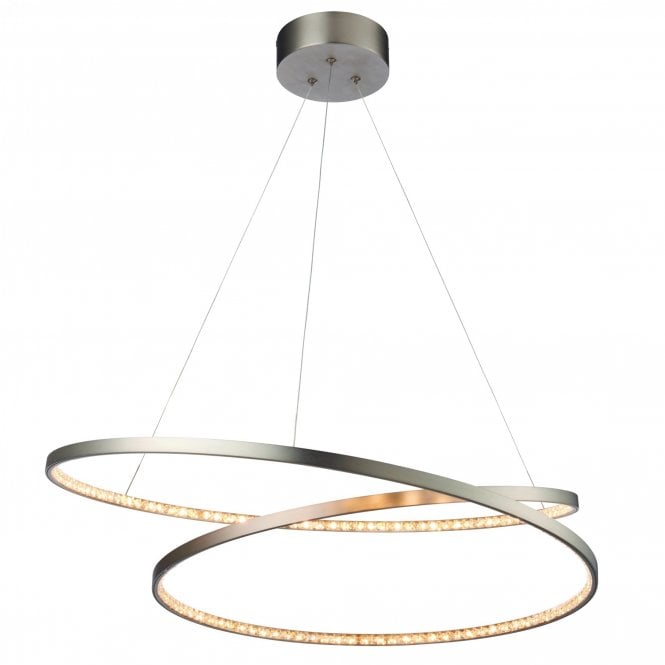 ETERNITY Ceiling Pendant Matte Nickel & Clear K5 Crystal