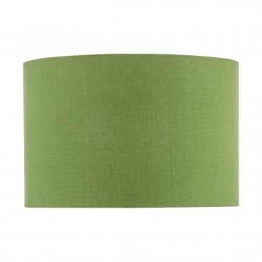 Green linen drum shade