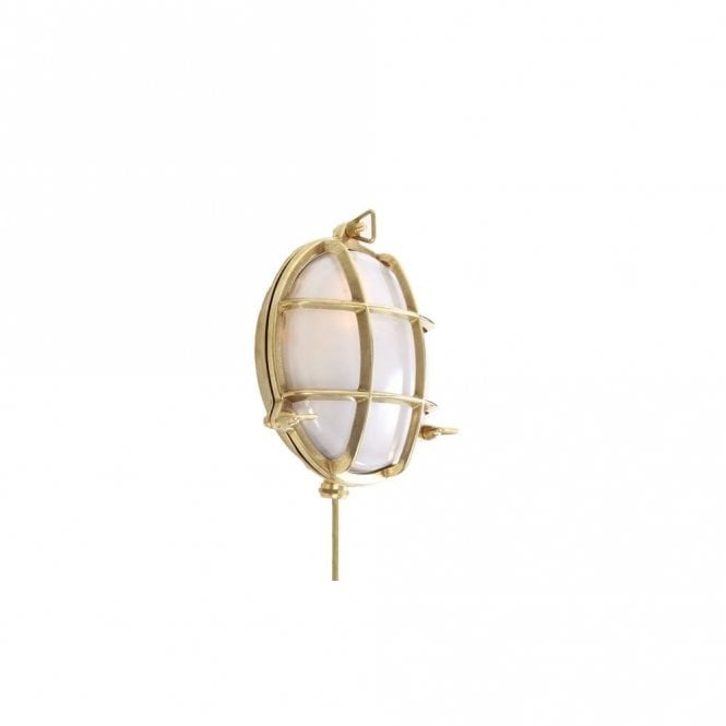 EVANDER - Exterior Marine Bulkhead Wall Light In Satin Brass