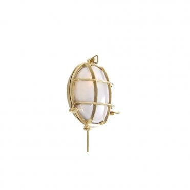 EVANDER - Exterior Marine Bulkhead Wall Light In Satin Brass