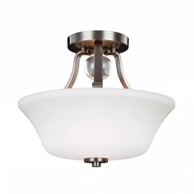 EVINGTON 2 Light Semi-Flush Satin Nickel