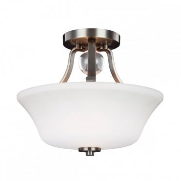 EVINGTON 2 Light Semi-Flush Satin Nickel