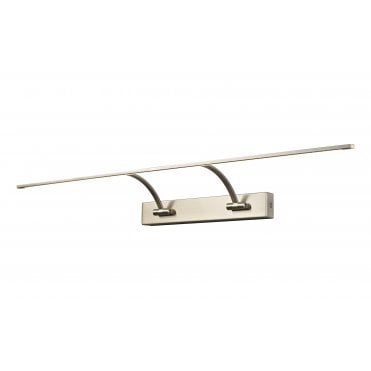 EXHIBITION Large 2 Arm Wall Lamp Picture Light, 3000K, Satin Nickel,