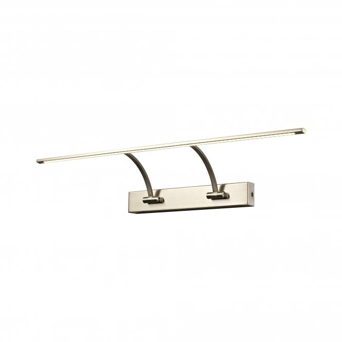 EXHIBITION Small 2 Arm Wall Lamp Picture Light, 3000K, Satin Nickel,