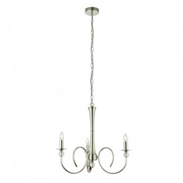 FABIA 3Lt Pendant Polished Nickel