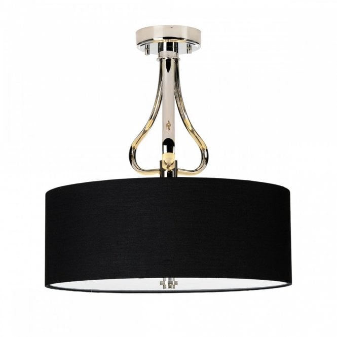 FALMOUTH 3 Light Semi Flush Bathroom Ceiling Light in Polished Chrome