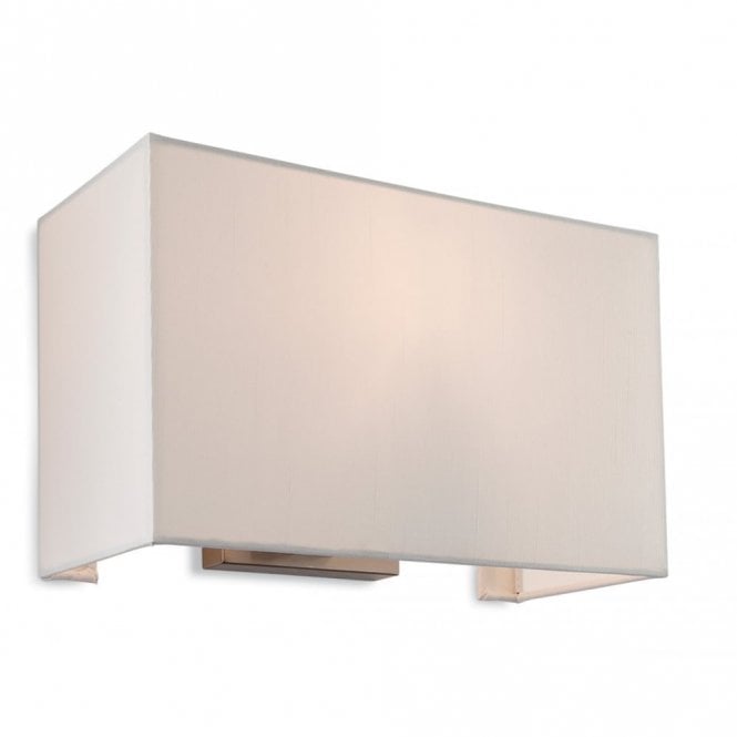 FARGO Single Wall Light, Brushed Steel with Cream Shade