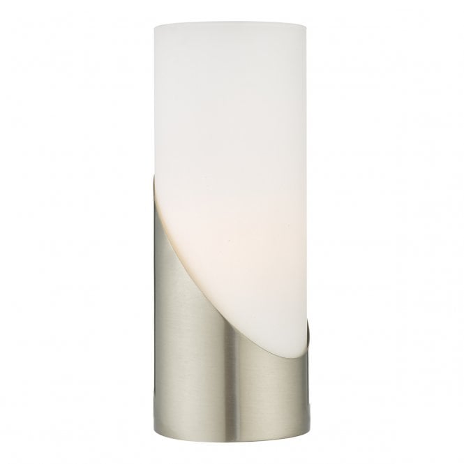 FARIS - Touch Dimmer Table Lamp In Nickel And Alabaster Effect Glass