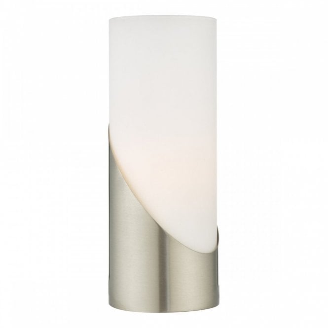 FARIS - Touch Dimmer Table Lamp In Nickel And Alabaster Effect Glass