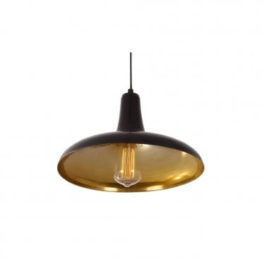 FATIMA - Moroccan Ceiling Pendant Light In Powder Coated Matte Black And Gold