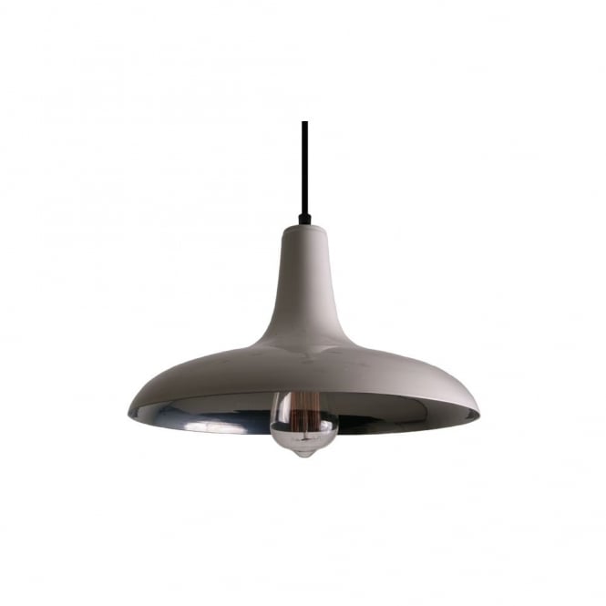 FATIMA - Moroccan Ceiling Pendant Light In Powder Coated White And Powder Coated Chrome