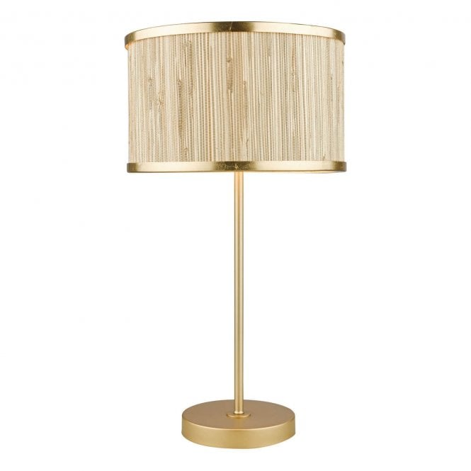 Fenella Table Lamp - Gold Leaf with Seagrass Shade