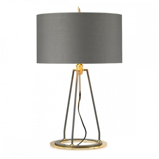 FERRARA Table Lamp in Grey and Polished Gold