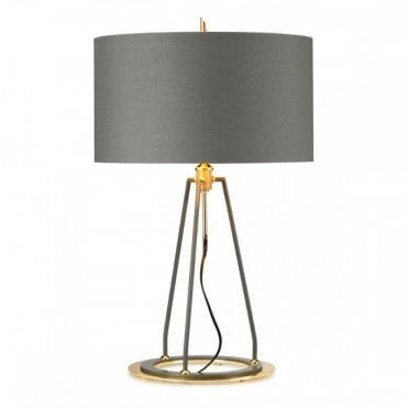 FERRARA Table Lamp in Grey and Polished Gold