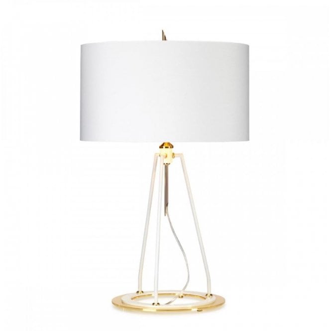FERRARA Table Lamp in White and Polished Gold