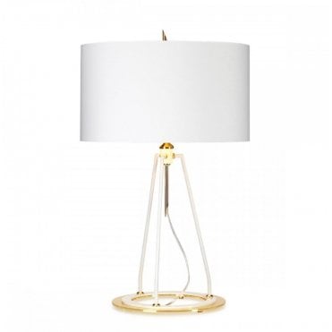 FERRARA Table Lamp in White and Polished Gold