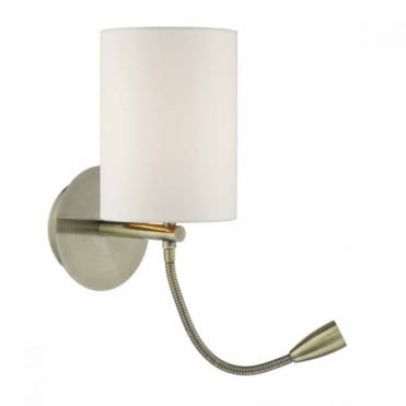 FETA - LED Wall Light Antique Brass Base Only , Switched