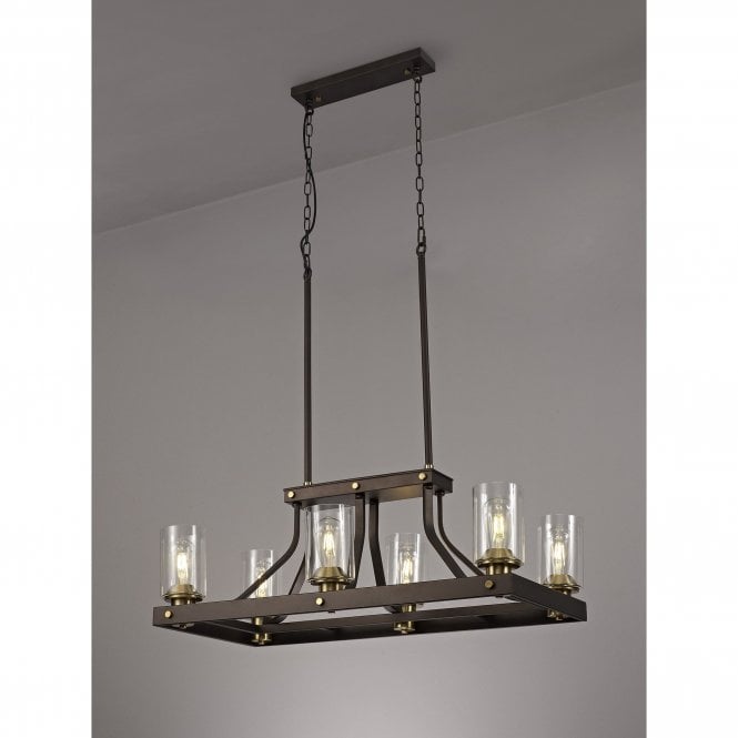 FEUDAL Brown Oxide/Bronze Ceiling Pendant Light