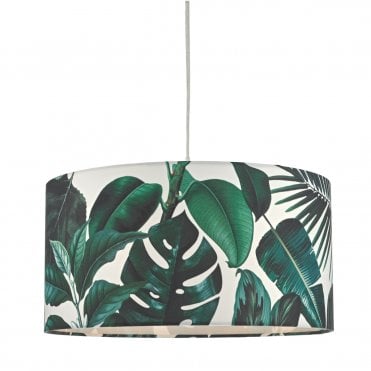 Easy Fit Pendant Green Leaf Print