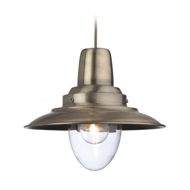 FISHER Nautical Ceiling Pendant in Antique Brass