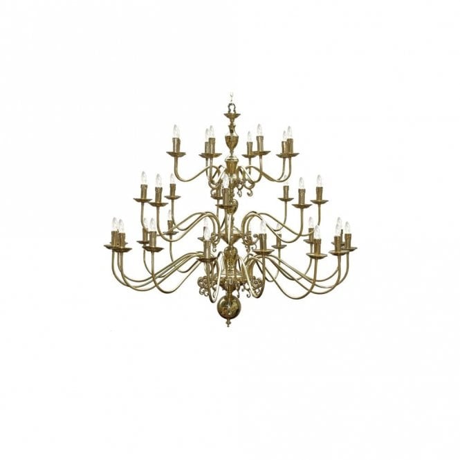 FLEMISH - Chandelier 16+8+8 Arm In Polished Brass