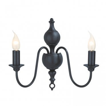 FLEMISH Double Wall Light In Smoke Blue