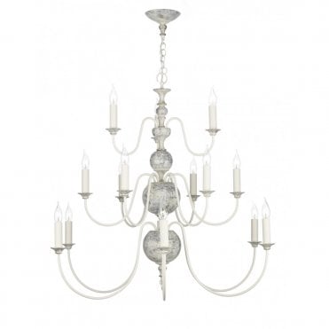 FLEMISH - Large Distressed Chandelier