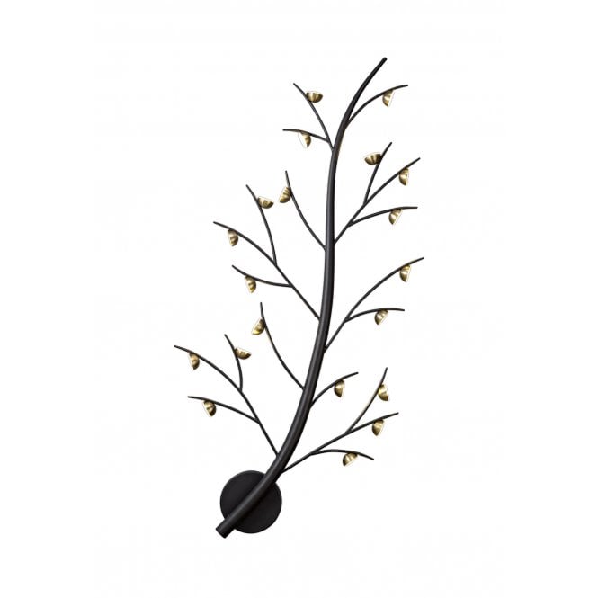 FOREST 20 x 3W LED Wall Light Black/Antique Brass