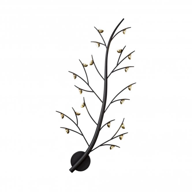 FOREST 20 x 3W LED Wall Light Black/Antique Brass