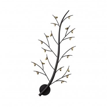 FOREST 20 x 3W LED Wall Light Black/Antique Brass