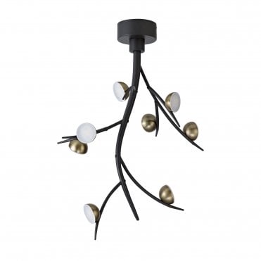 FOREST LED Ceiling light Black/Antique Brass Nature Inspired