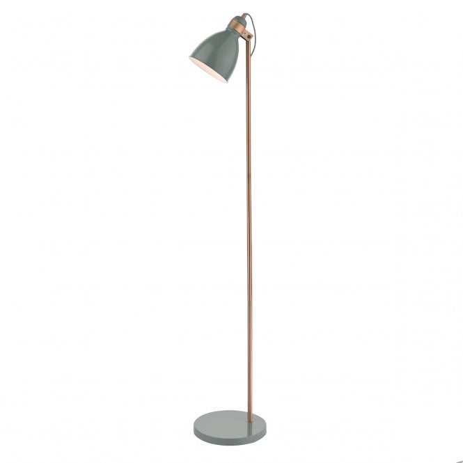 FREDERICK - Floor Lamp Gloss Grey/Copper Grey