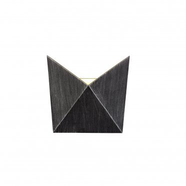 FREYA Envelope Style Modern Outdoor Wall Light Black/Silver